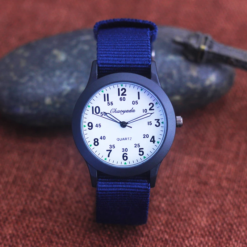 Montre enfant à aiguilles pour garçon toile respirante – Image 5