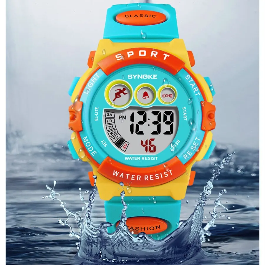 Montre digitale enfant colorée