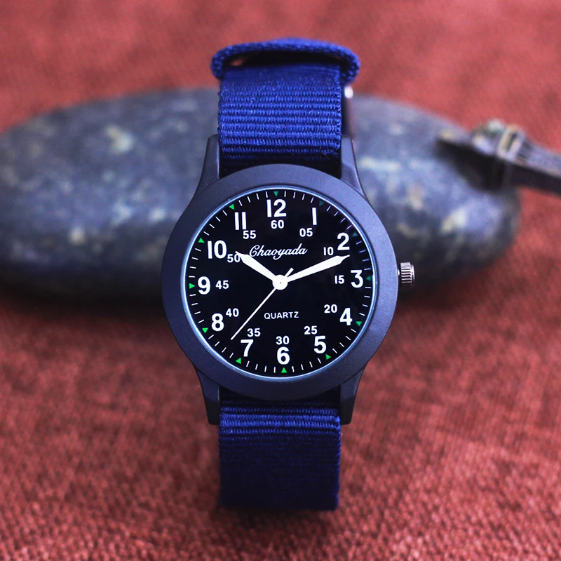 Montre enfant à aiguilles pour garçon toile respirante – Image 3