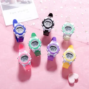 Montre enfant digitale 9 couleurs
