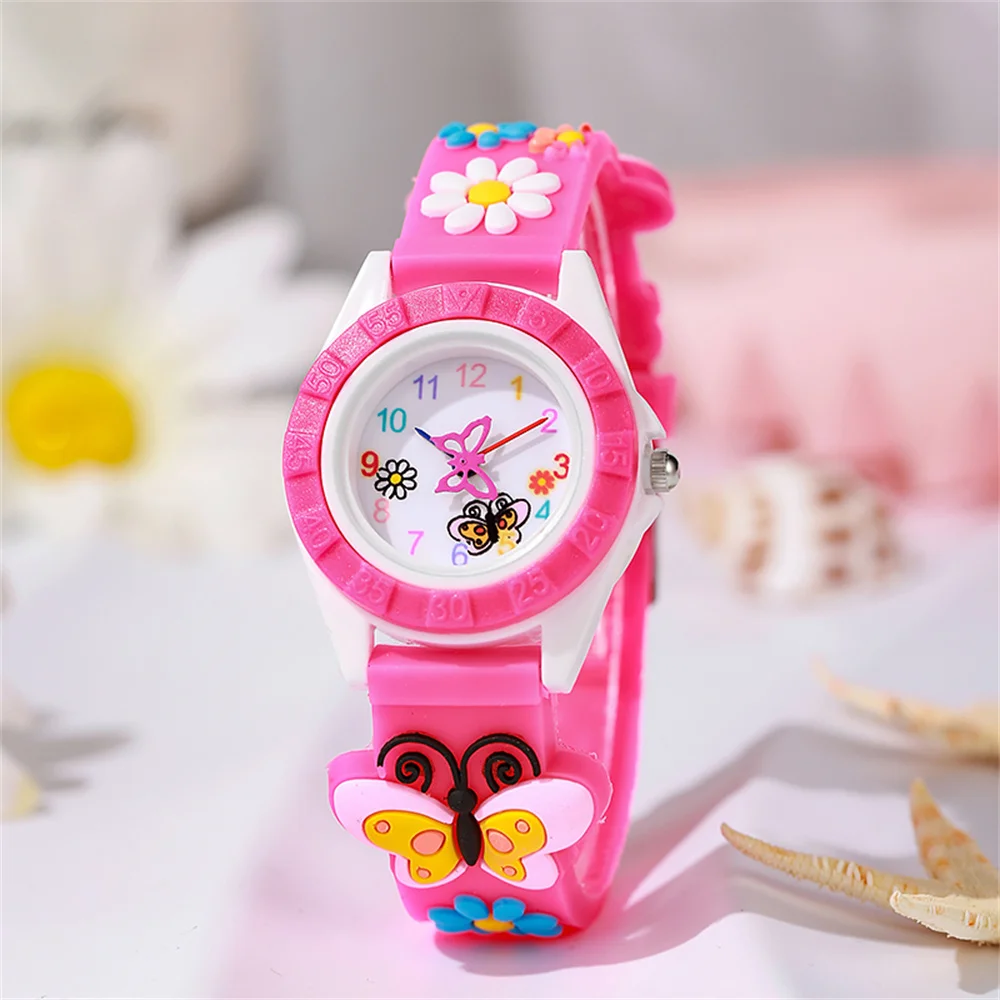 Montre enfant 3-5 ans motif papillon pour fille – Image 4
