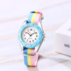 Montre enfant bracelet tricolore