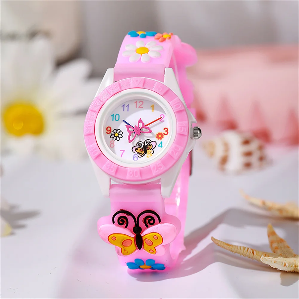 Montre enfant 3-5 ans motif papillon pour fille – Image 3