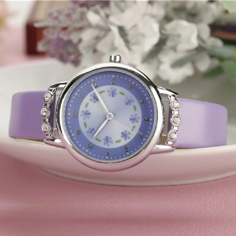 Montre enfant fille motif fleurs – Image 4
