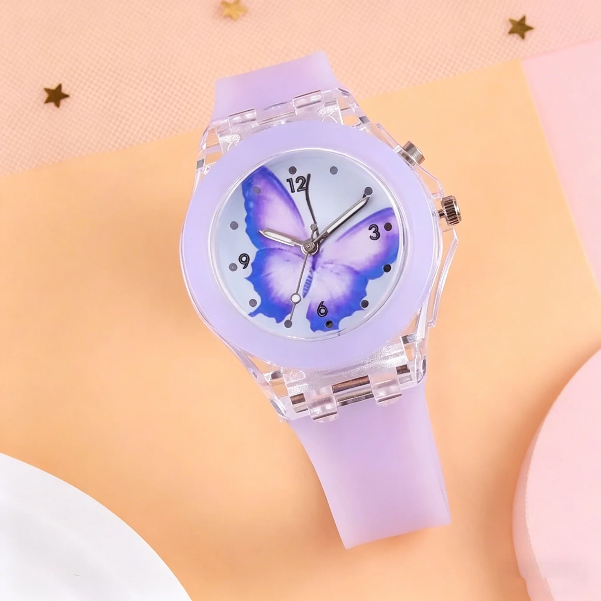 Montre enfant fille boîtier transparent – Image 2