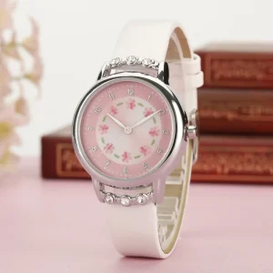 Montre enfant fille motif fleurs