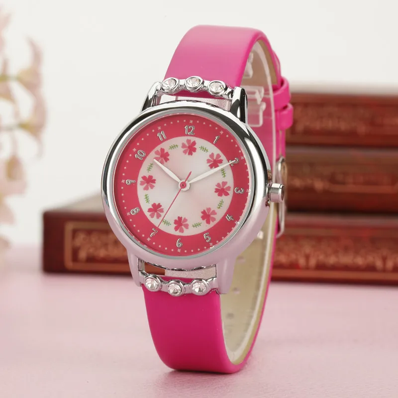 Montre enfant fille motif fleurs – Image 3