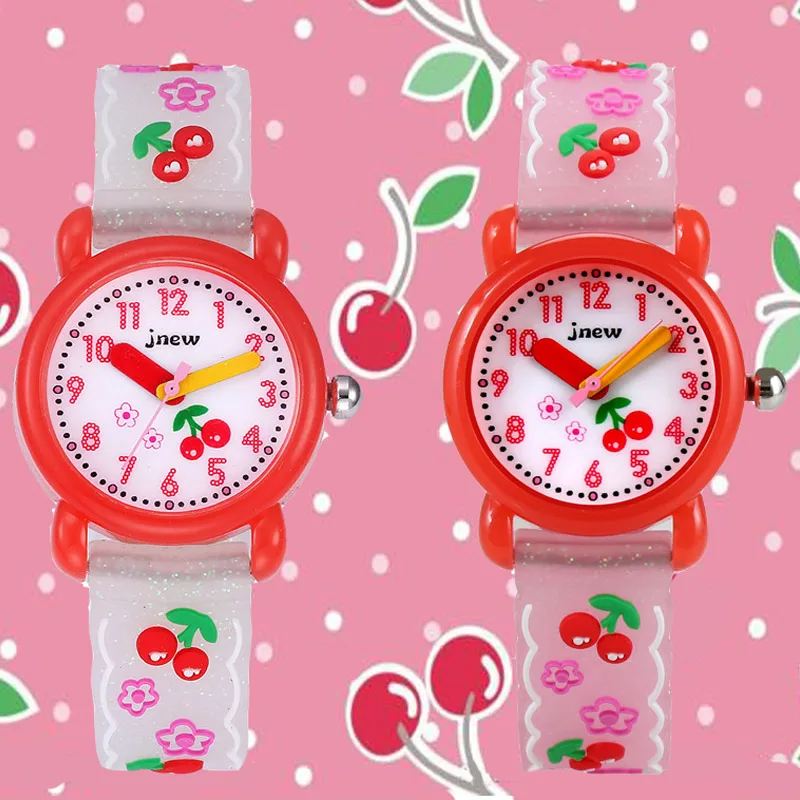 Montre enfant pour fille rose et scintillante