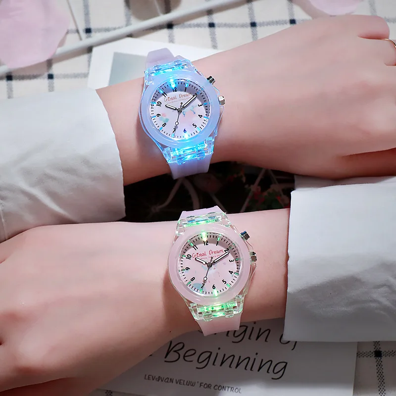 Montre enfant fille lumineuse